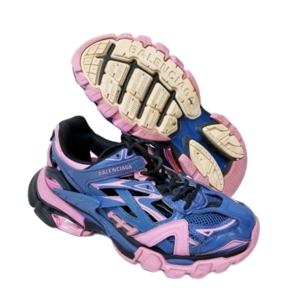 Balenciaga Track 2 Sneakers Blue / Pink EU 38 US Women's Size 7.5-8 (GUC) - Picture 4 of 9